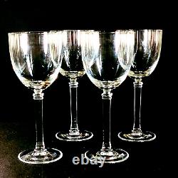 TIFFANY & CO HAMPTON WHITE WINE GLASSES, Blown Lead Crystal, 8 OZ, 4PC SET