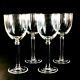 TIFFANY & CO HAMPTON WHITE WINE GLASSES, Blown Lead Crystal, 8 OZ, 4PC SET