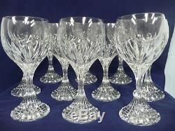 Ten Beautiful Pre-owned French Baccarat Massena 7 Crystal Water/wine Goblets