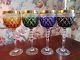 Tharaud Hanau Cased Crystal Wine/Goblet set of 4 four beautiful colors
