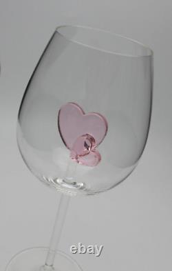 The 3D Stemmed Heart Wine GlassT Crystal Featured On Delish.com, HouseBeautifu