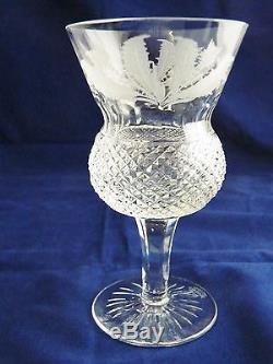 Thistle Cut White Wine Glass 5 By Edinburgh Crystal Scotland