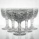 Thomas Webb Crystal Russian Pattern Set of Six Small Wine Glasses Signed