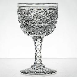 Thomas Webb Crystal Russian Pattern Set of Six Small Wine Glasses Signed