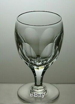 Thomas Webb Crystal Yacht Cut Claret Wine Glasses Set Of 6 4 7/8 Tall
