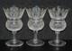 Three (3) Edinburgh Crystal Thistle 4.5 Tall Claret Wine Glasses