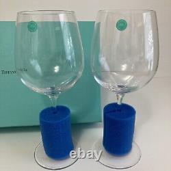 Tiffany And Co Crystal Classic Set Of 2 Wine Goblets 9 1/2 New In Box Slovenia