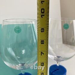 Tiffany And Co Crystal Classic Set Of 2 Wine Goblets 9 1/2 New In Box Slovenia