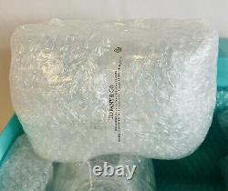 Tiffany & Co Crystal Stemless Wine Glasses Set Of 4 BRAND NEW IN BOX