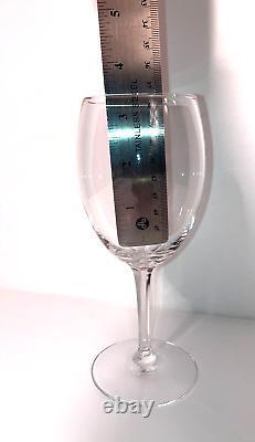 Tiffany Co Crystal Wine Glasses Set of 4 MINT VNTG with Etched LOGO 6.5