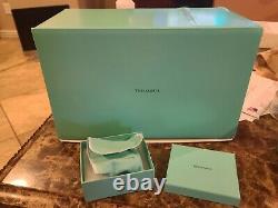 Tiffany & Co Crystal Wine Glasses and Elsa Peretti Sterling Thumbprint Stopper