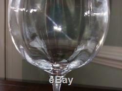 Tiffany & Co. Fine Crystal Red Wine Glass CLASSIC OPTIC Pattern Swirl TFCCLOP