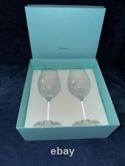 Tiffany & Co. Red Wine Glasses Crystal, Set of 2 New