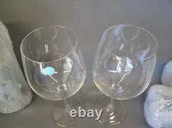 Tiffany & Company Boxed Wine Glass Set of 6 Clear Stemware 9.5 TALL Burgundy