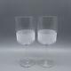 Tiffany Crystal Diamond Point Wine Glasses Set of Two