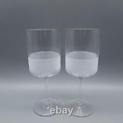 Tiffany Crystal Diamond Point Wine Glasses Set of Two