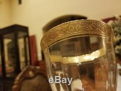 Tiffin Franciscan Hutschenreuther Gold Encrusted Crystal Stemware Wine Glasses