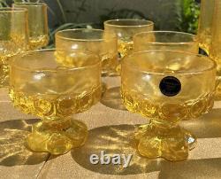 Tiffin Franciscan Madeira Cornsilk Yellow Water Tea Wine Glasses Set Of 24