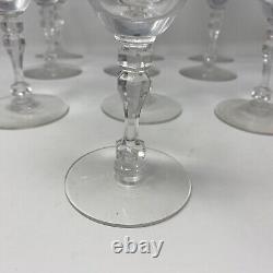 Tiffin Franciscan Montclair Crystal Wine Glasses Set Of 10. Platinum Rim