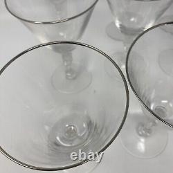 Tiffin Franciscan Montclair Crystal Wine Glasses Set Of 10. Platinum Rim