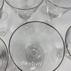 Tiffin Franciscan Montclair Crystal Wine Glasses Set Of 10. Platinum Rim