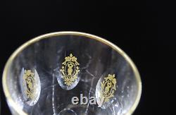 Tiffin Palais Versailles Claret Wine Glasses Set of 7 Vintage Gold Encrusted