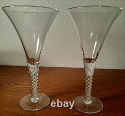 Tudor Crystal Air Twist Wine Glass, England, ca 1930s 7.5