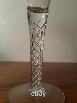 Tudor Crystal Air Twist Wine Glass, England, ca 1930s 7.5