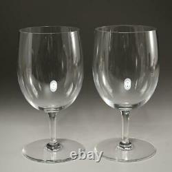 Two (2) Baccarat Crystal Big Ben Oversize Wine Glasses, 7.75