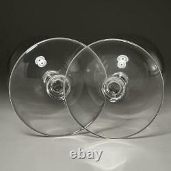 Two (2) Baccarat Crystal Big Ben Oversize Wine Glasses, 7.75