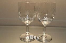 Two (2) Baccarat Crystal France NANCY Water Wine Glass Goblet 6 3/4 Pristine