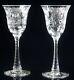 Two Hawkes Cut Glass Clarendon Stems 7 1/2 Tall Wine Glasses