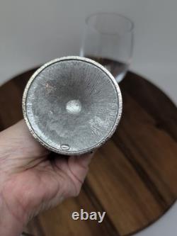 Two Magical Kirks Folly Fairies Frog Wine Goblet Glass Jeweled Stones Rare 8.25