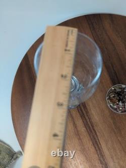 Two Magical Kirks Folly Fairies Frog Wine Goblet Glass Jeweled Stones Rare 8.25