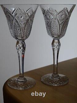 Two Vintage Port Wine Glasses Crystal St Louis Pattern Stella Cut 6,10