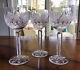 Tyrone By Waterford Etched Frosted'Shannon Suite' Crystal Wine GlassesSet Of 3