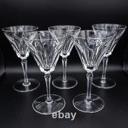 UNSIGNED READ Waterford Crystal Sheila Claret Wine Glasses 6 1/2 Set of 5