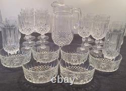 Uncommon 25-Piece Vintage Cristal d'Arques Longchamp Tableware Set