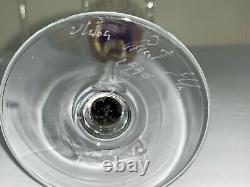 Union Street Glass SIGNED Guy Corrie 1994 Manhattan Gold 9.5 Wine Glasses