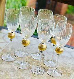 Union Street MANHATTAN GOLD Large Wine Glasses