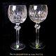 Unused Pair Waterford Cut Crystal Shandon Wine Hock Glasses Goblets