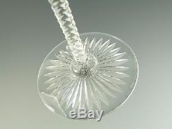 VAL St LAMBERT Crystal Antique Cut Hock Wine Glass / Glasses 7