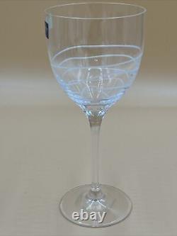 VILLEROY & BOCH CRYSTAL CLARET WINE GLASSES NEW WAVE Round PATTERN New In Box