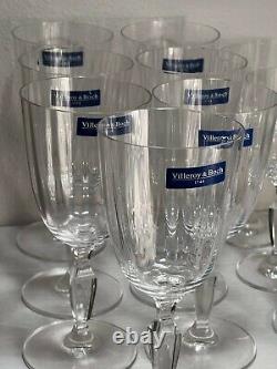 VILLEROY & BOCH MALINDI Crystal 11 Wine Glasses 7 1/2 in and 6 5/8 in