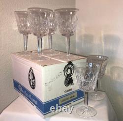 VTG 1973 Original WATERFORD Crystal LISMORE Red Wine Glasses withBOX IRELAND