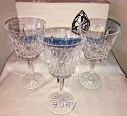 VTG 1973 Original WATERFORD Crystal LISMORE Red Wine Glasses withBOX IRELAND