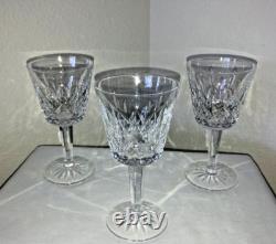 VTG 1973 Original WATERFORD Crystal LISMORE Red Wine Glasses withBOX IRELAND