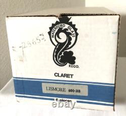 VTG 1973 Original WATERFORD Crystal LISMORE Red Wine Glasses withBOX IRELAND