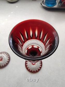 VTG Baccarat Piccadilly wine glass Red color set height 20 cm