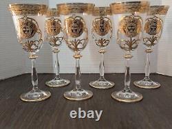 VTG Bohemia Crystal White Wine Glasses Angela Series 6oz 8.5in SET OF 6